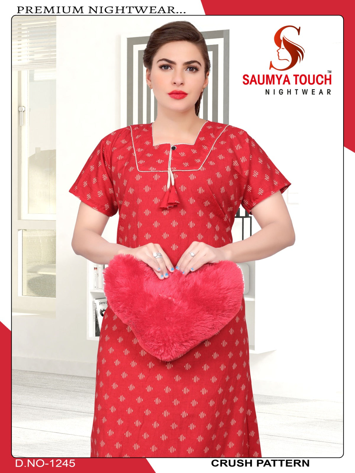 Crush-1001 Saumya Touch Night Gowns