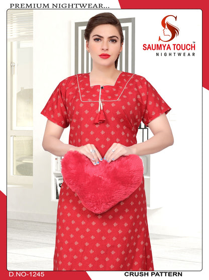 Crush-1001 Saumya Touch Night Gowns