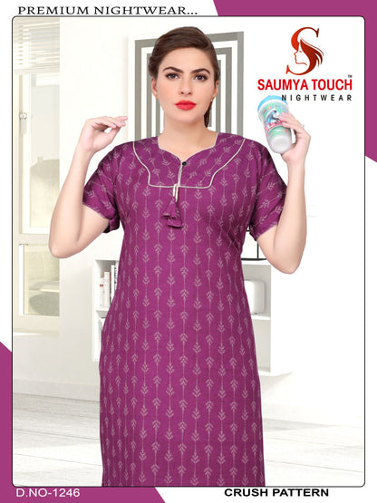 Crush-1001 Saumya Touch Night Gowns