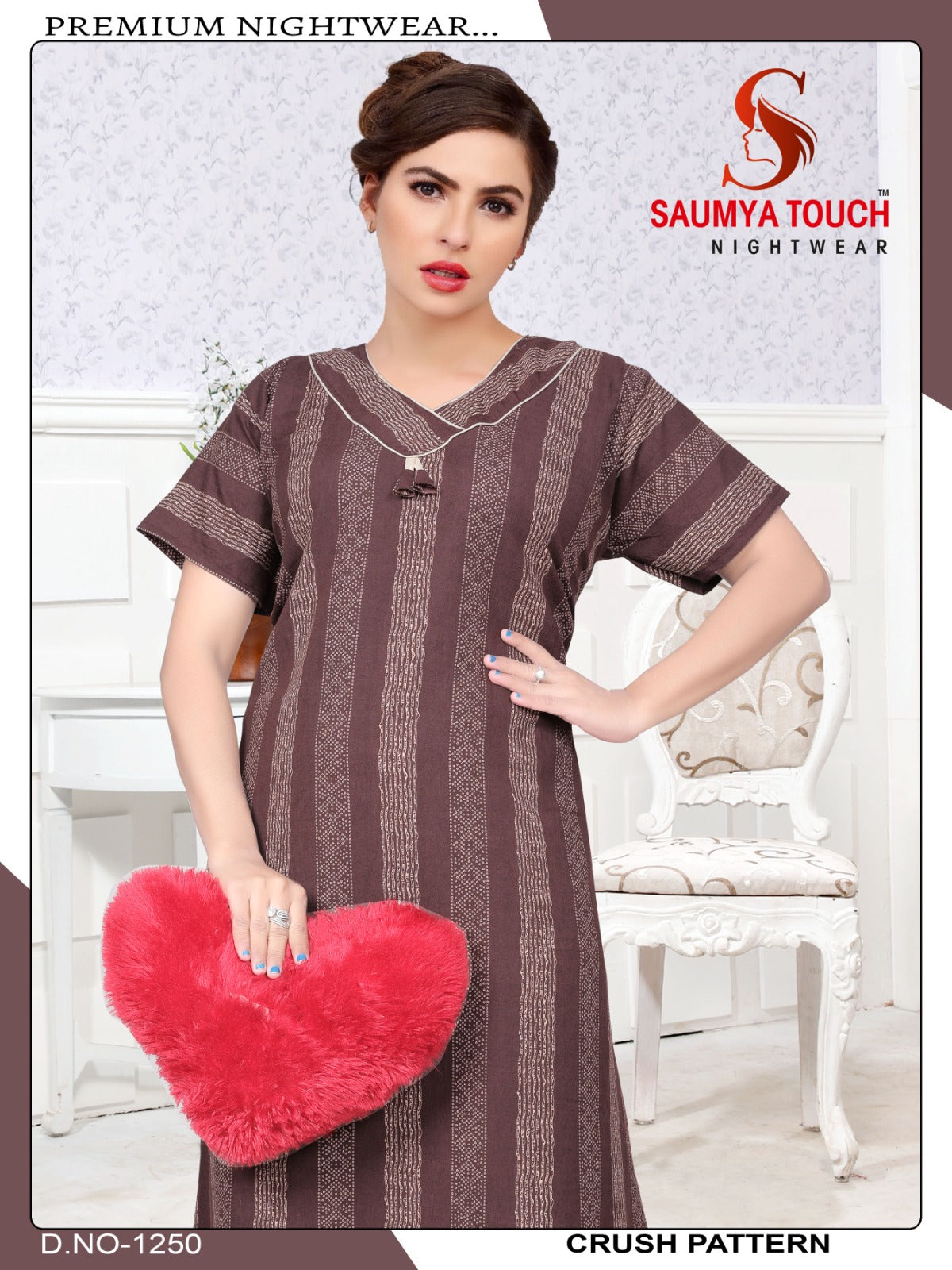 Crush-1001 Saumya Touch Night Gowns