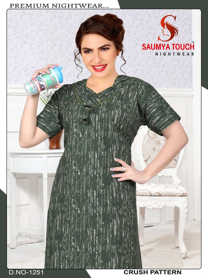 Crush-1001 Saumya Touch Night Gowns