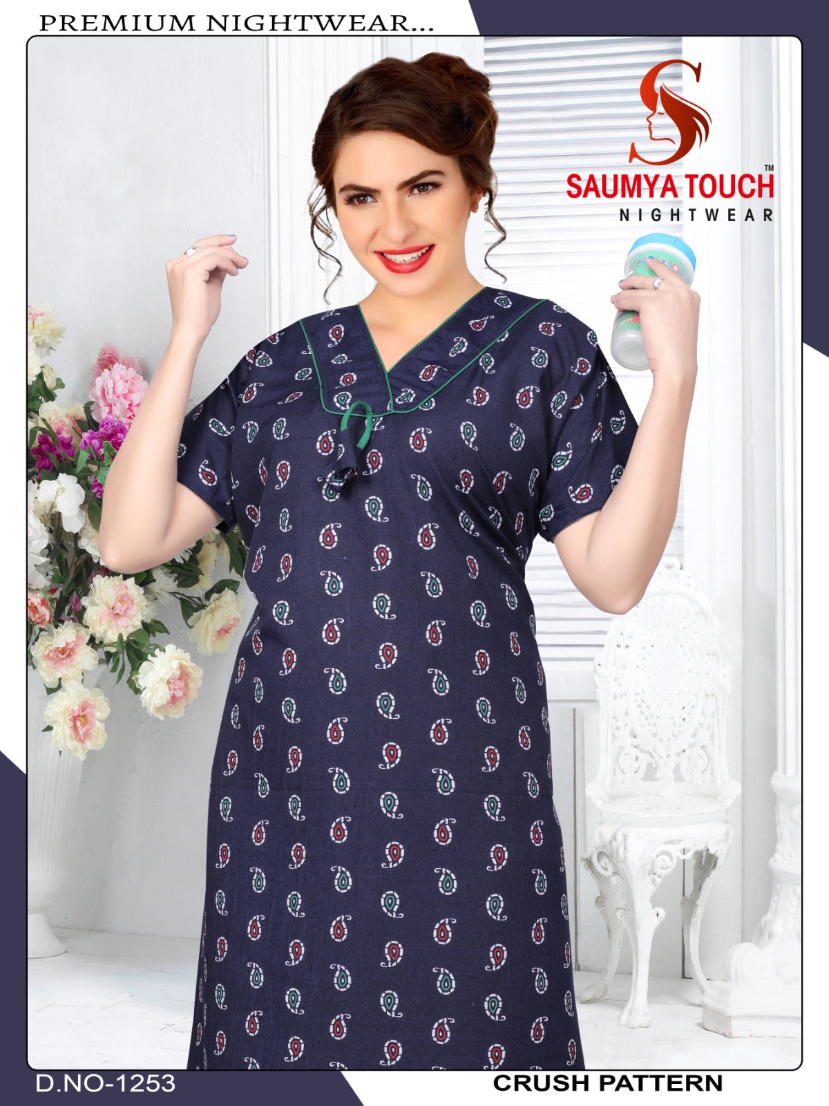 Crush-1001 Saumya Touch Night Gowns