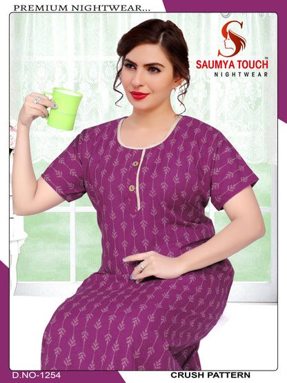 Crush-1001 Saumya Touch Night Gowns