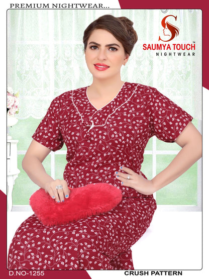 Crush-1001 Saumya Touch Night Gowns