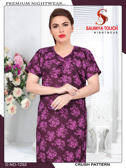 Crush-1001 Saumya Touch Night Gowns