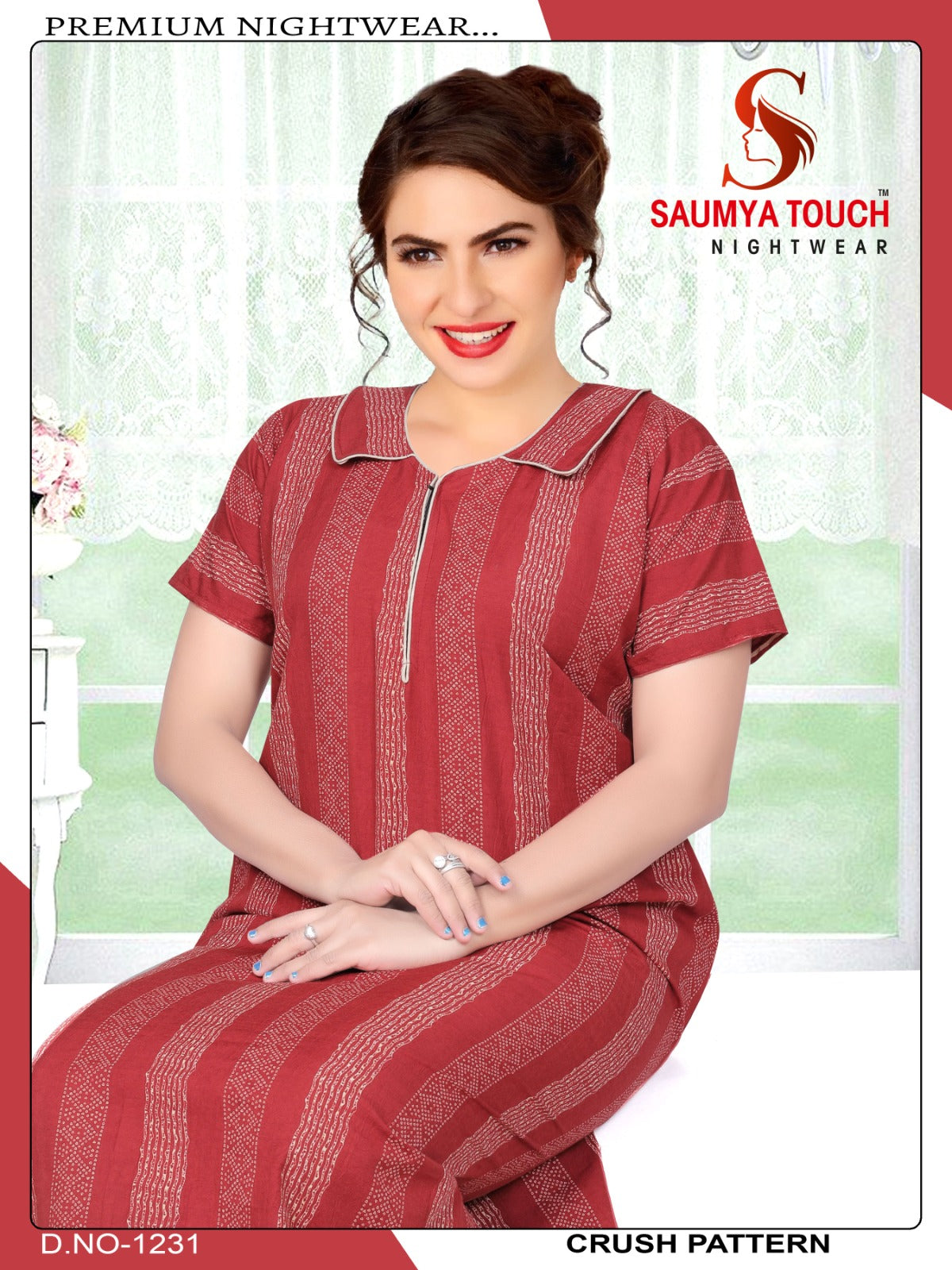 Crush-1001 Saumya Touch Night Gowns