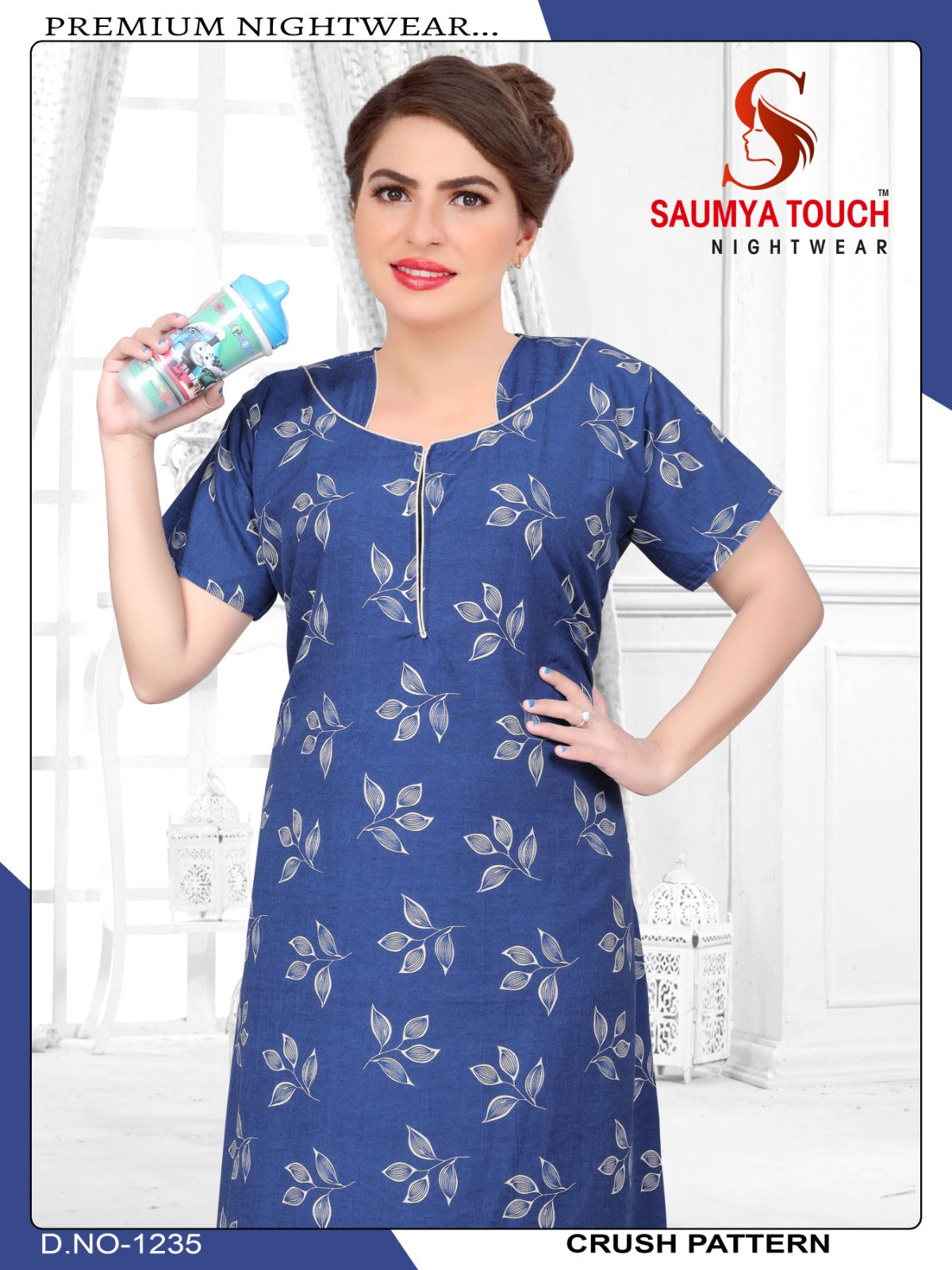 Crush-1001 Saumya Touch Night Gowns