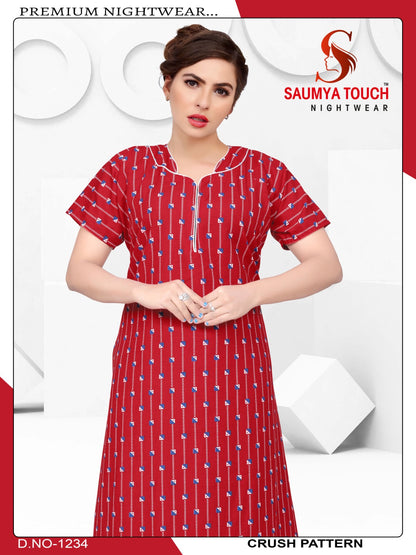 Crush-1001 Saumya Touch Night Gowns
