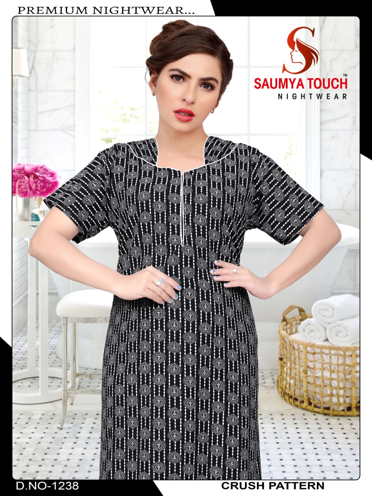 Crush-1001 Saumya Touch Night Gowns