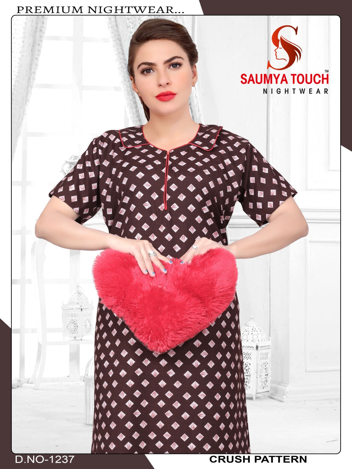 Crush-1001 Saumya Touch Night Gowns