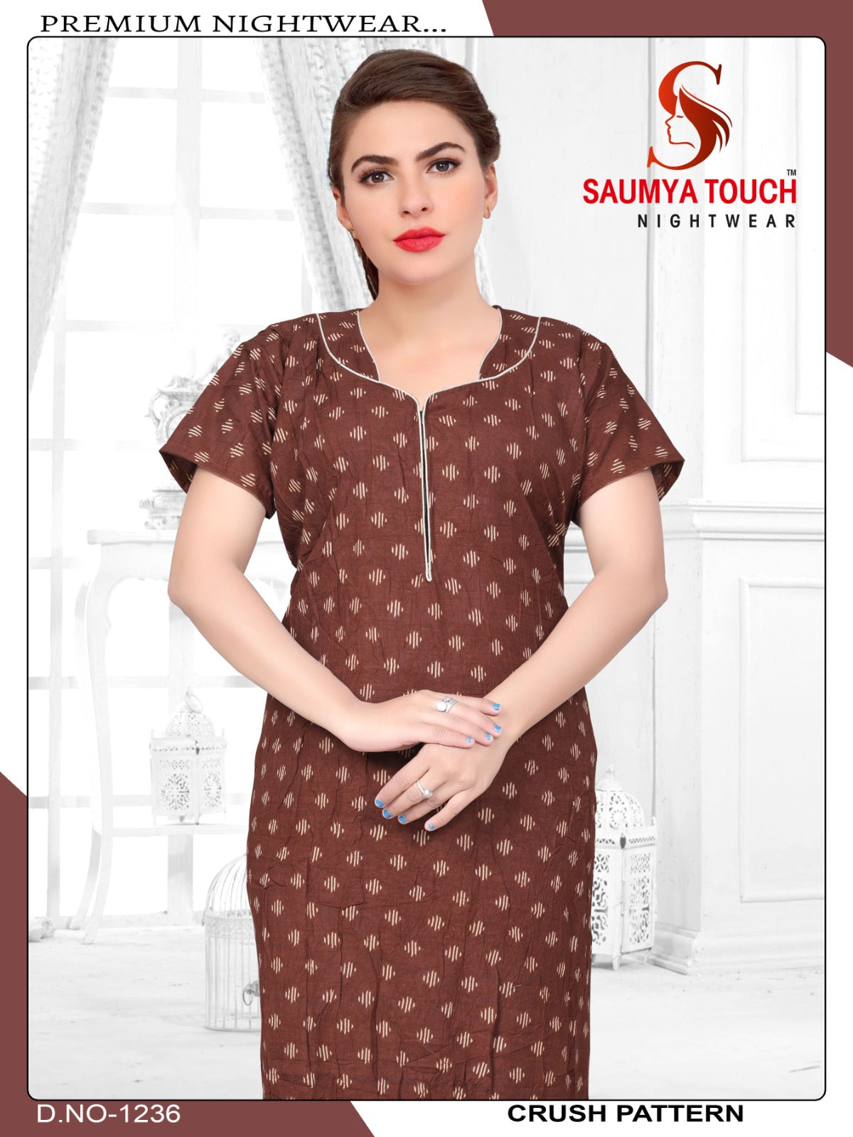 Crush-1001 Saumya Touch Night Gowns