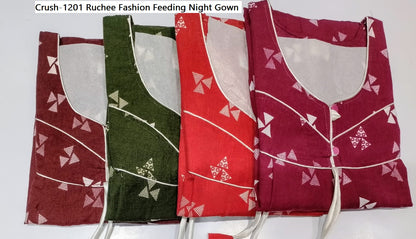 Crush-1201 Ruchee Fashion Feeding Night Gown