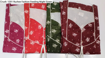 Crush-1201 Ruchee Fashion Feeding Night Gown