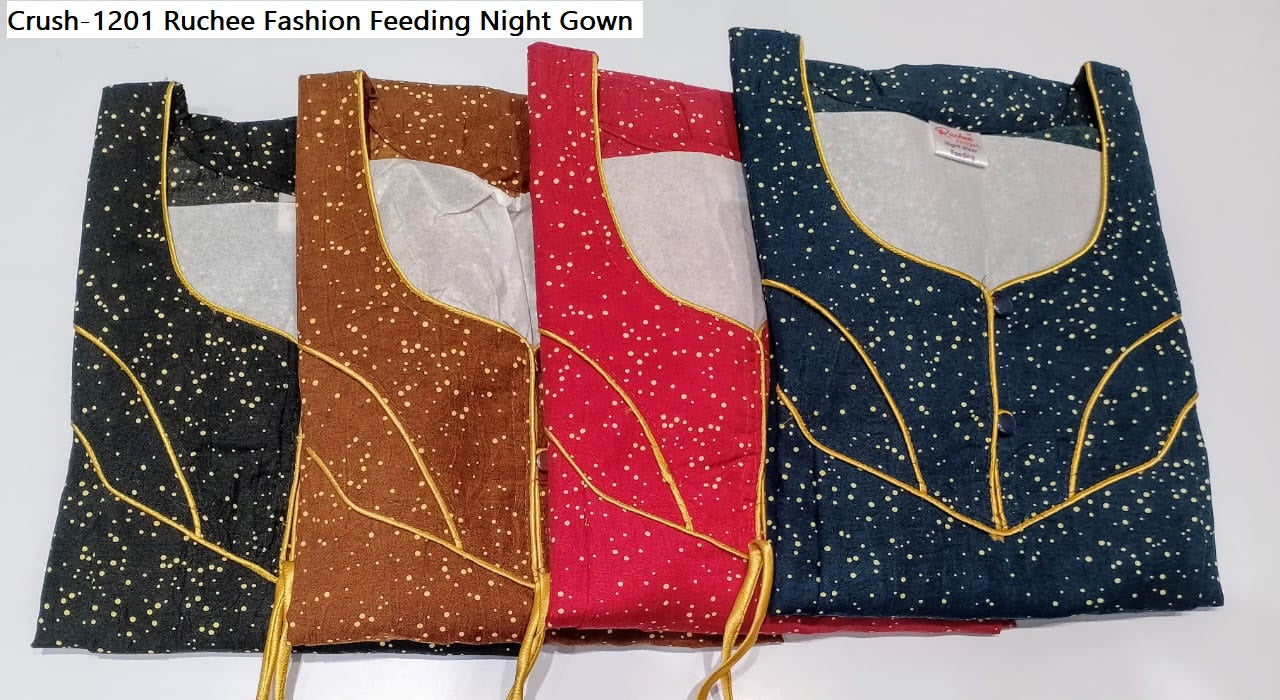 Crush-1201 Ruchee Fashion Feeding Night Gown