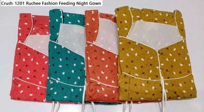 Crush-1201 Ruchee Fashion Feeding Night Gown