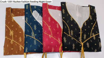 Crush-1201 Ruchee Fashion Feeding Night Gown