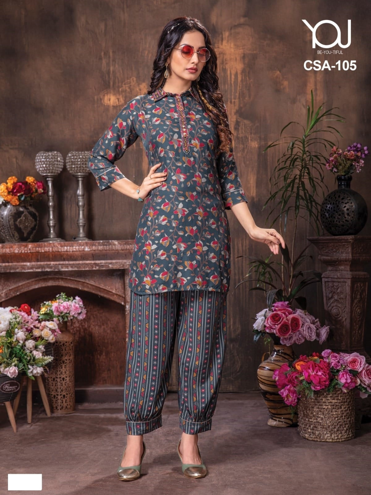 Csa 104-105 You Modal Kurti Bottom Set