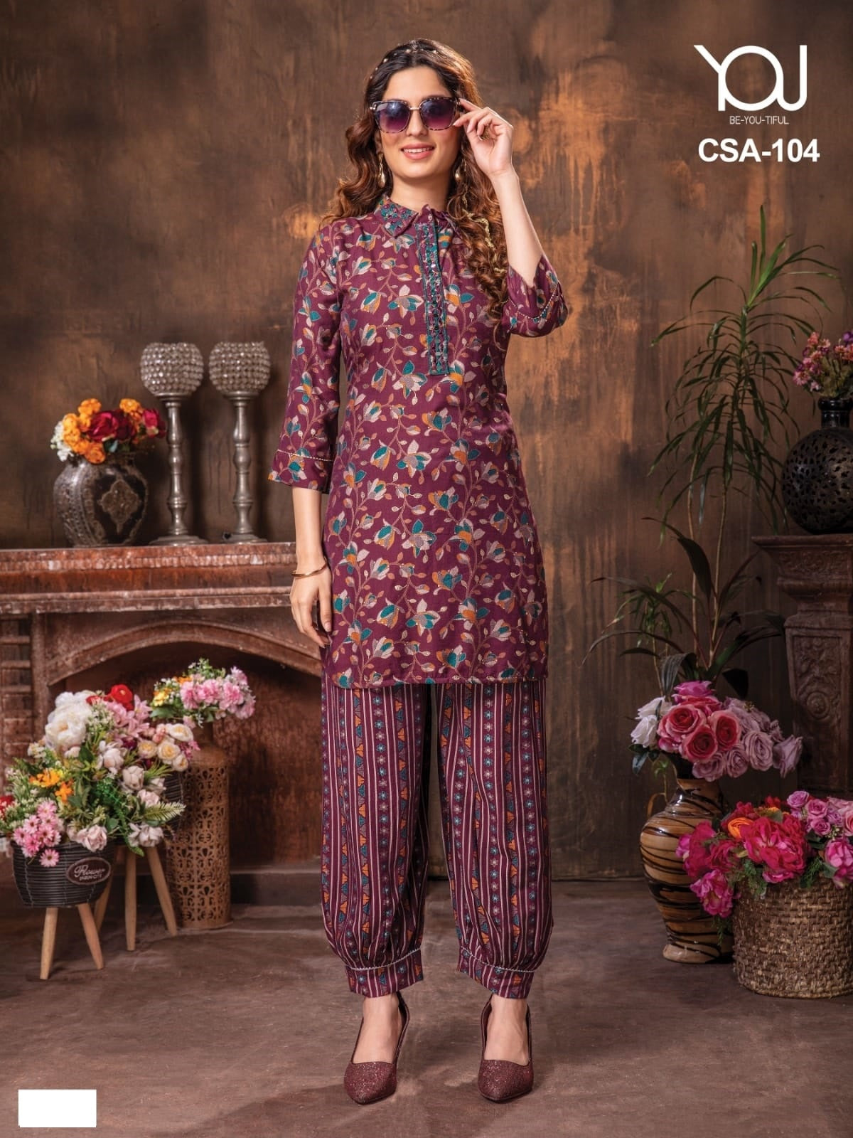 Csa 104-105 You Modal Kurti Bottom Set