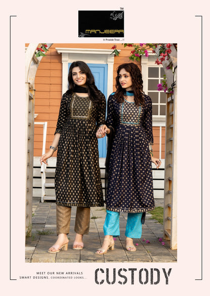 Custody Manjeera Capsule Readymade Pant Style Suits