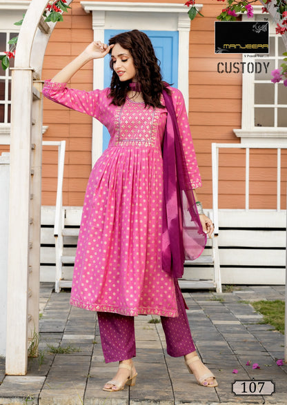 Custody Manjeera Capsule Readymade Pant Style Suits
