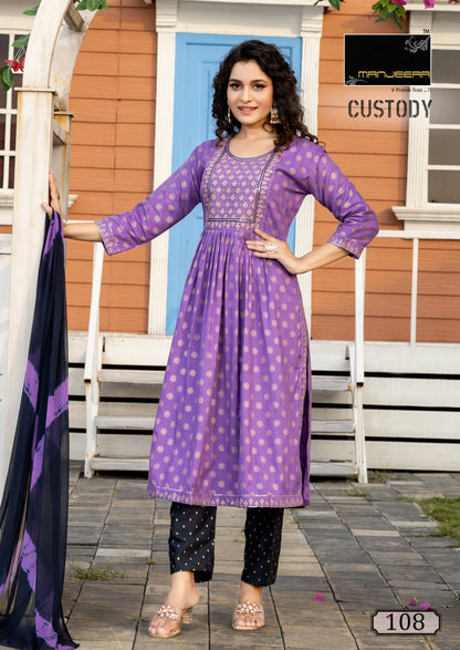 Custody Manjeera Capsule Readymade Pant Style Suits