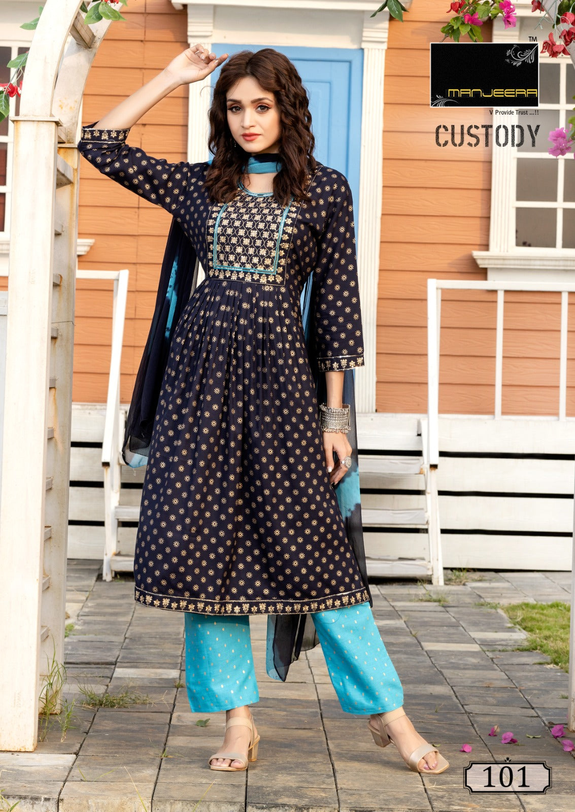 Custody Manjeera Capsule Readymade Pant Style Suits