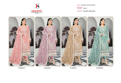D-2018 Deepsy Georgette Pakistani Salwar Suits