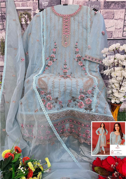 D-2022 Deepsy Organza Pakistani Salwar Suits