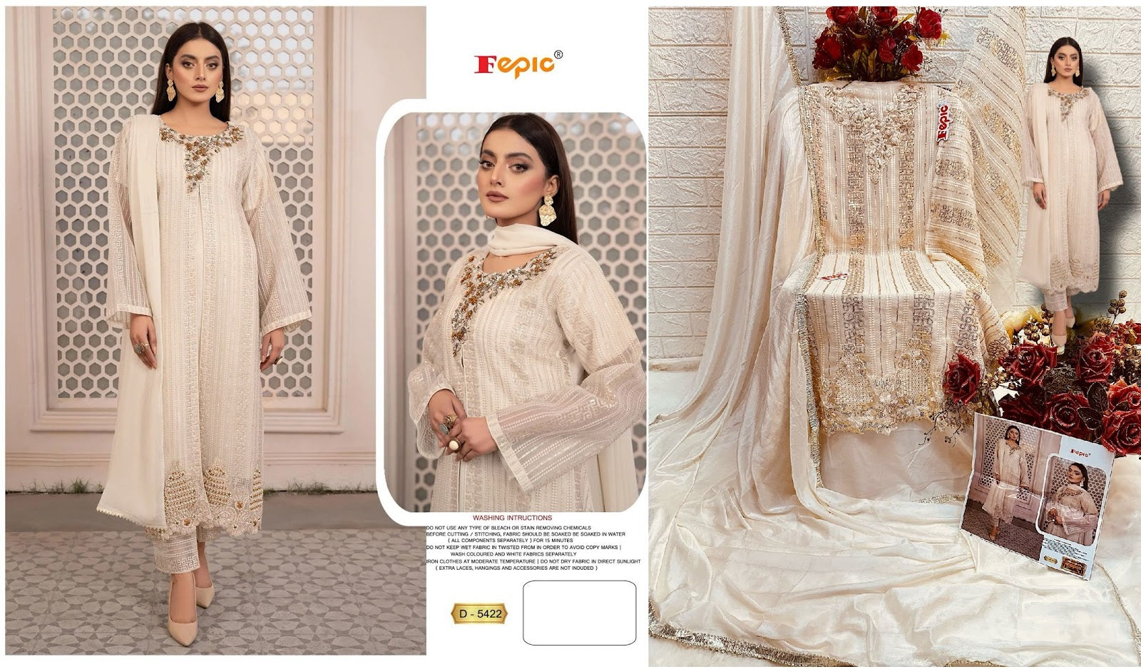 D-5422 Fepic Georgette Pakistani Salwar Suits