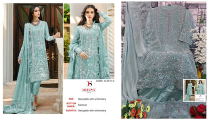 D 2011 Deepsy Georgette Pakistani Salwar Suits