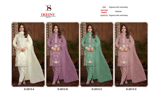 D 2013 Deepsy Organza Pakistani Salwar Suits