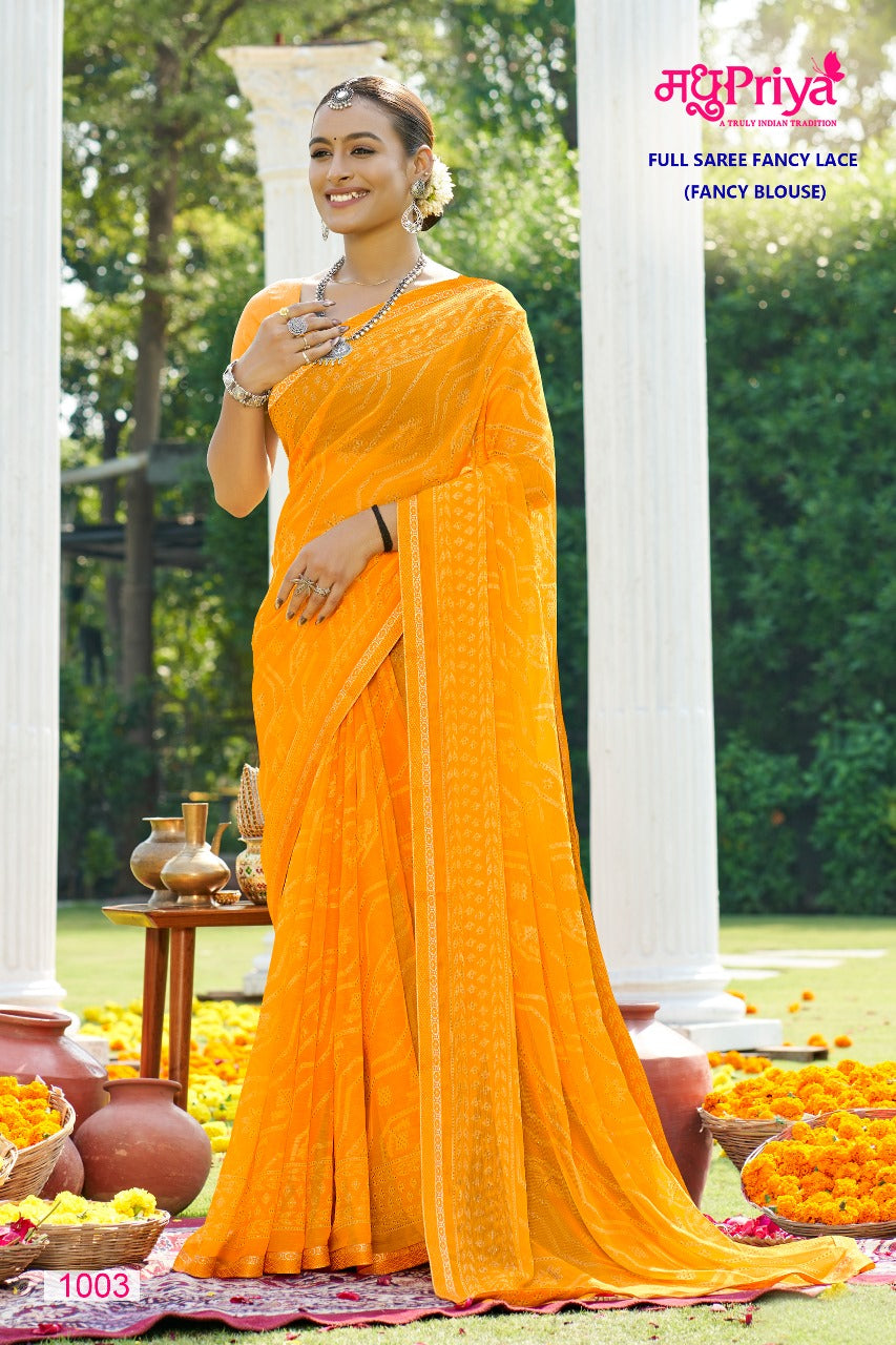 Dairy Milk-2 Madhupriya Chiffon Sarees