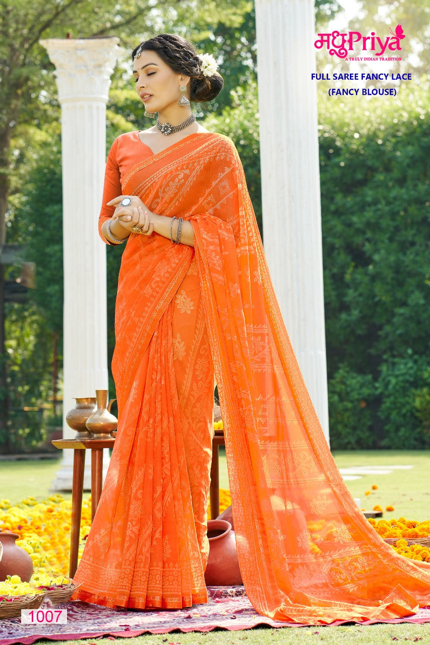 Dairy Milk-2 Madhupriya Chiffon Sarees