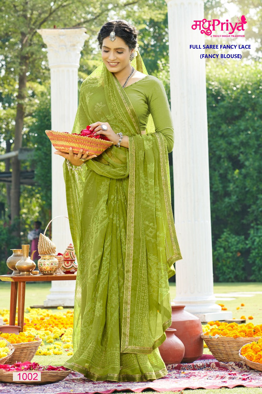 Dairy Milk-2 Madhupriya Chiffon Sarees