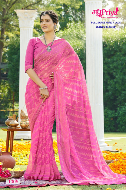 Dairy Milk-2 Madhupriya Chiffon Sarees