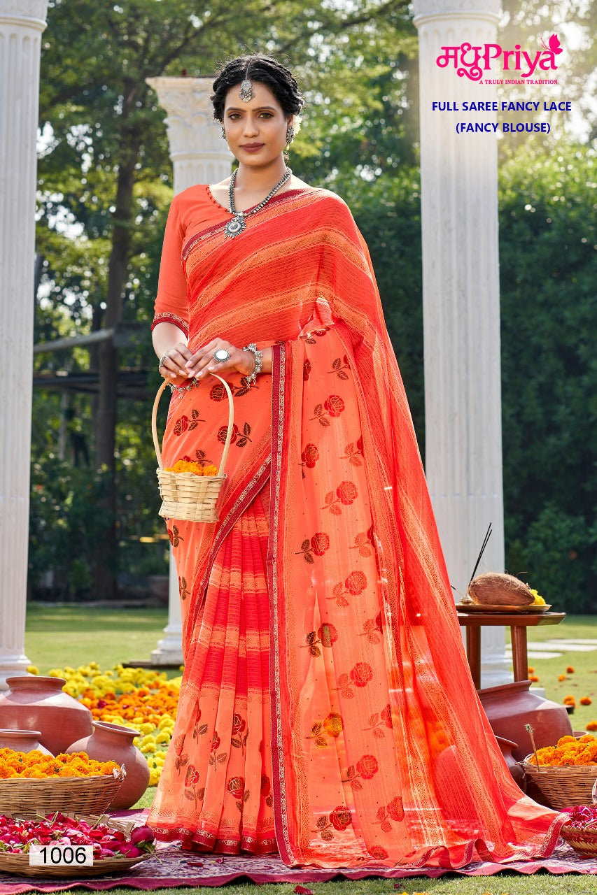 Fancy Chiffon Sarees Manufacturer Supplier from Surat India