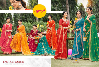 Dairy Milk-4 Madhupriya Chiffon Sarees