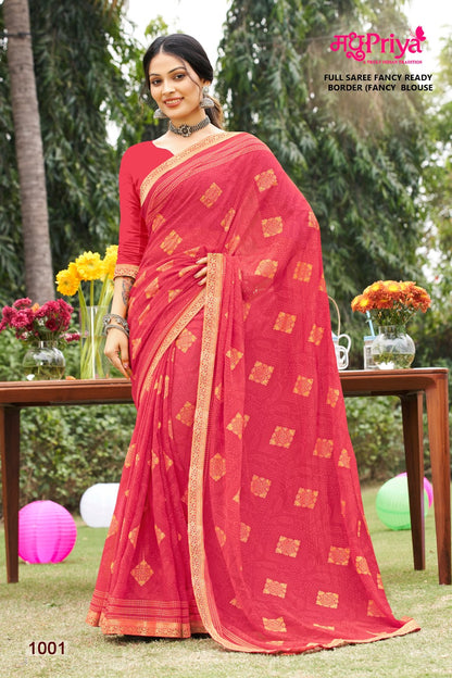 Dairy Milk-4 Madhupriya Chiffon Sarees