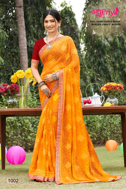 Dairy Milk-4 Madhupriya Chiffon Sarees