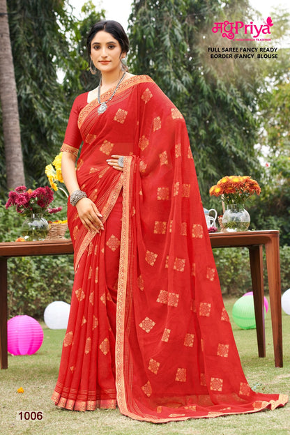 Dairy Milk-4 Madhupriya Chiffon Sarees
