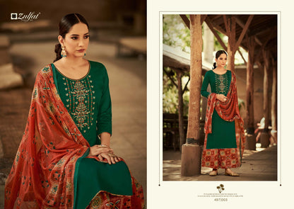Damini-New Zulfat Designer Jaam Cotton Plazzo Style Suits