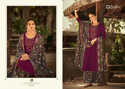 Damini-New Zulfat Designer Jaam Cotton Plazzo Style Suits