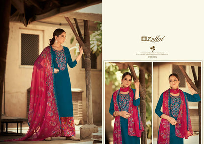 Damini-New Zulfat Designer Jaam Cotton Plazzo Style Suits