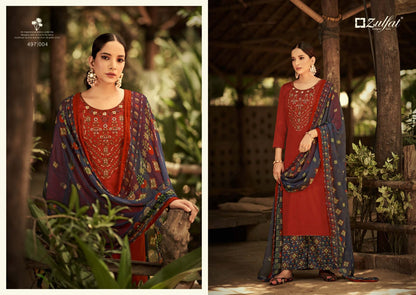 Damini-New Zulfat Designer Jaam Cotton Plazzo Style Suits