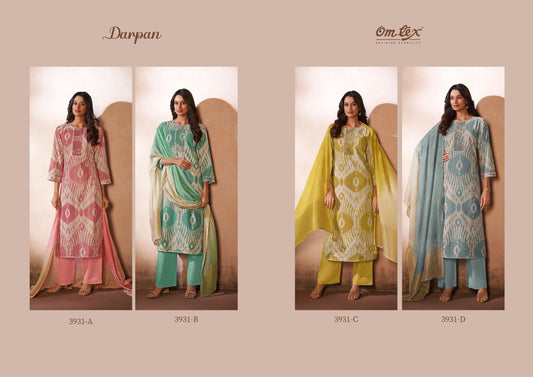 Darpan Omtex Cotton Linen Plazzo Style Suits