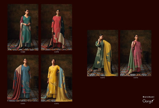 Darshani Ganga Pashmina Plazzo Style Suits
