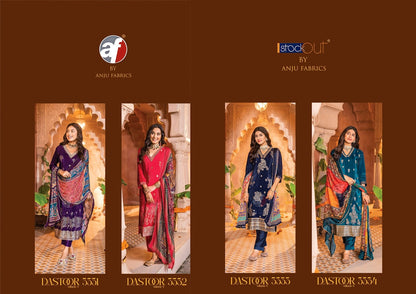 Dastoor Vol 4 Af Natural Crepe Readymade Pant Style Suits