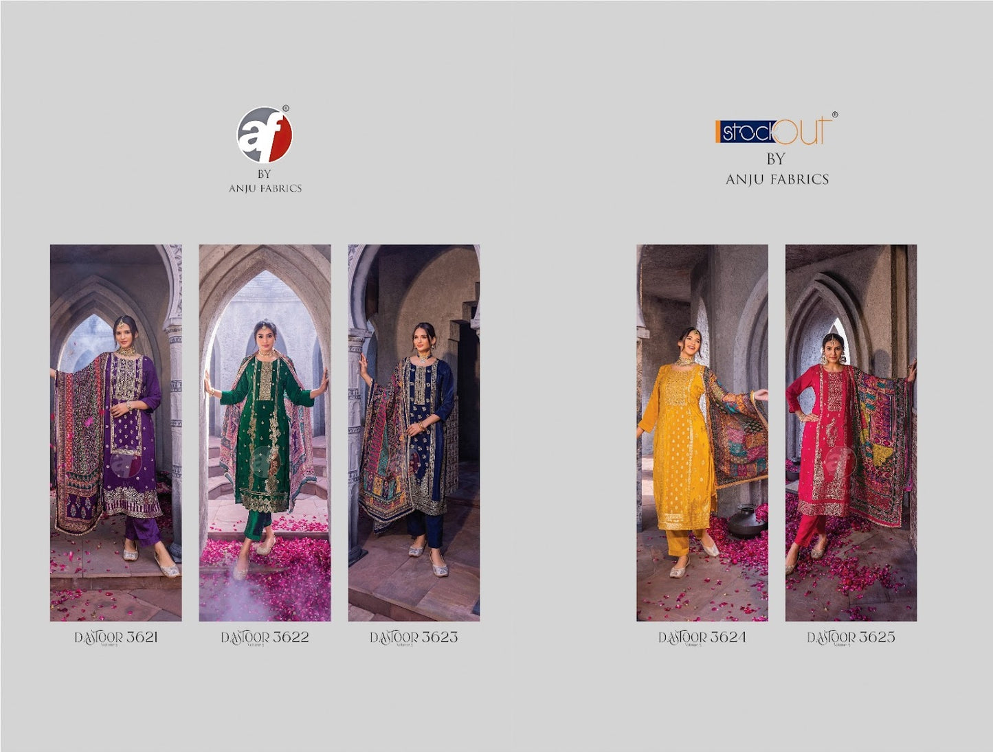 Dastoor Vol 5 Af Crepe Readymade Pant Style Suits