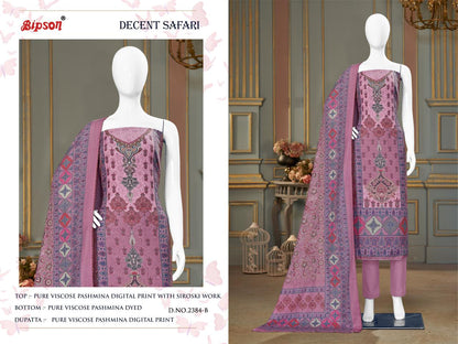 Decent Safari-2384 Bipson Prints Viscose Pashmina Suits