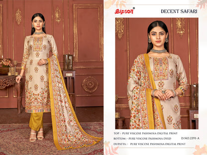 Decent Safari-2391 Bipson Prints Viscose Pashmina Suits